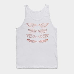 Insect Wings Rose Gold - Butterfly, Moth, Cicada, and Dragonfly Tank Top